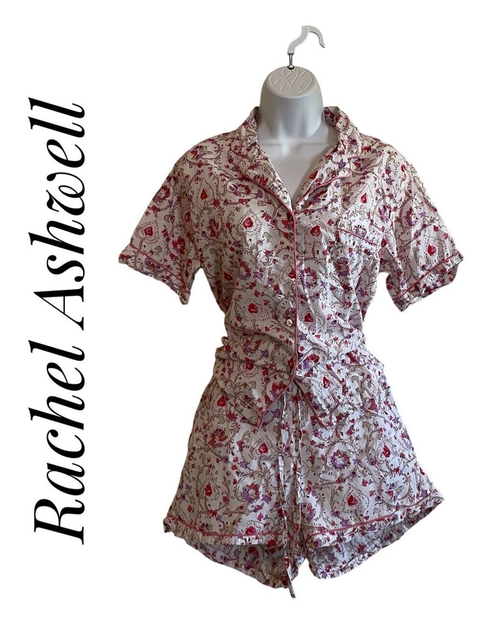 Rachel Ashwell Medium Two Piece Pajama Lounge Set Organic Cotton